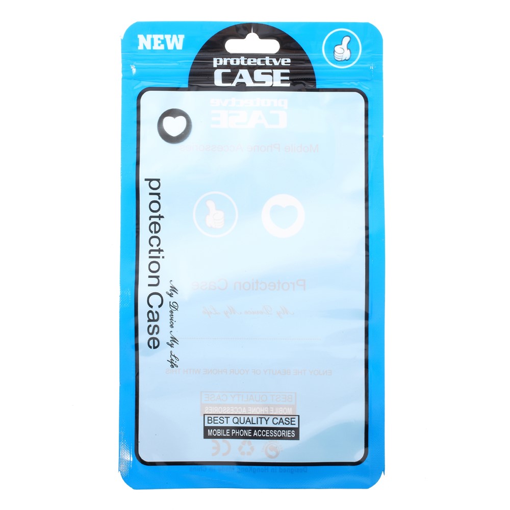 Sacchetto Di Plastica Di Imballaggio Al Dettaglio Della Chiusura Lampo Di 100pcs / Lot Per I Casi Di Iphone X / 8/8 Plus, Formato Interno: 17 X 10.5cm - Blu-1