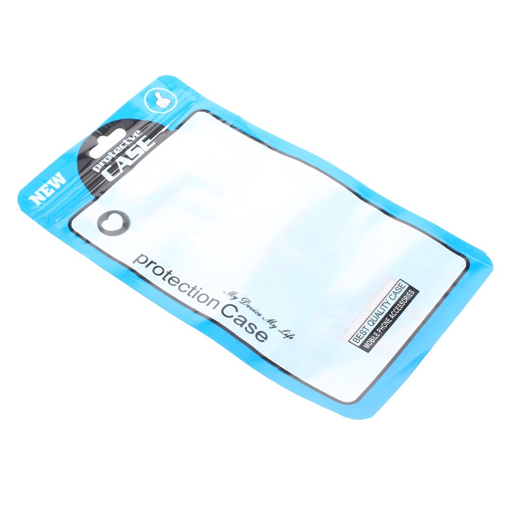 Sacchetto Di Plastica Di Imballaggio Al Dettaglio Della Chiusura Lampo Di 100pcs / Lot Per I Casi Di Iphone X / 8/8 Plus, Formato Interno: 17 X 10.5cm - Blu-2