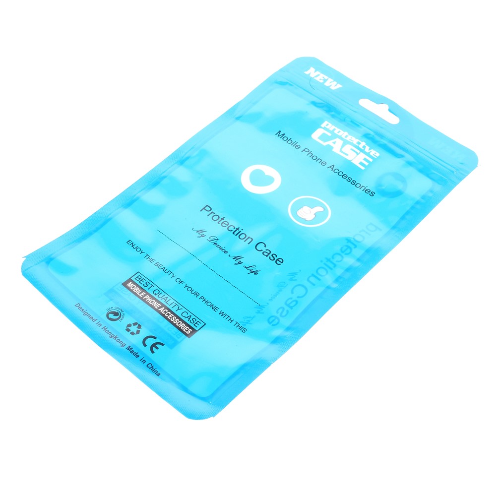 Sacchetto Di Plastica Di Imballaggio Al Dettaglio Della Chiusura Lampo Di 100pcs / Lot Per I Casi Di Iphone X / 8/8 Plus, Formato Interno: 17 X 10.5cm - Blu-3