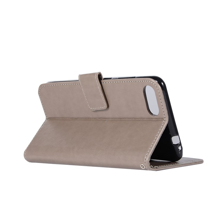 Per Asus Zenfone 4 Max / 4 Max Pro / 4 Max Plus (zc554kl) Stampa Gufo Dream Catcher Modello Custodia In Pelle PU - Grigio-6