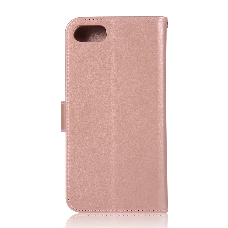 Per Asus Zenfone 4 Max / 4 Max Pro / 4 Max Plus (zc554kl) Impronta Gufo Dream Catcher Modello Portafoglio In Pelle - Oro Rosa-3
