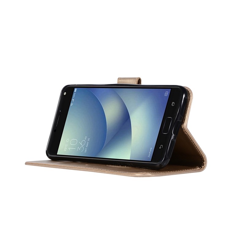 Stampa Gufo Dream Catcher Modello Custodia In Pelle Per Asus Zenfone 4 Max / 4 Max Pro / 4 Max Plus (zc554kl) - Oro-5