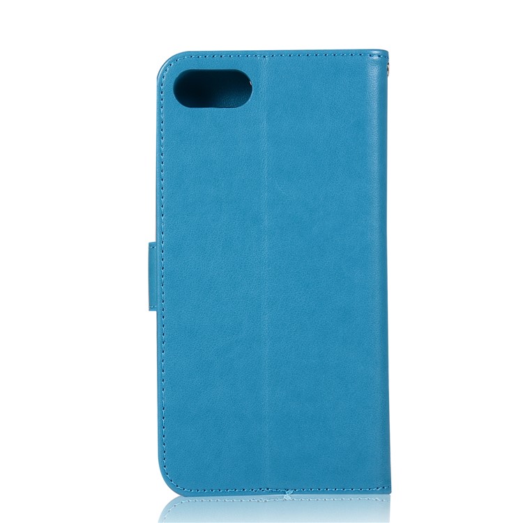 Imprint Owl Dream Catcher Pattern Leather Wallet Cover with Strap for Asus ZenFone 4 Max / 4 Max Pro / 4 Max Plus (ZC554KL) - Blue-3