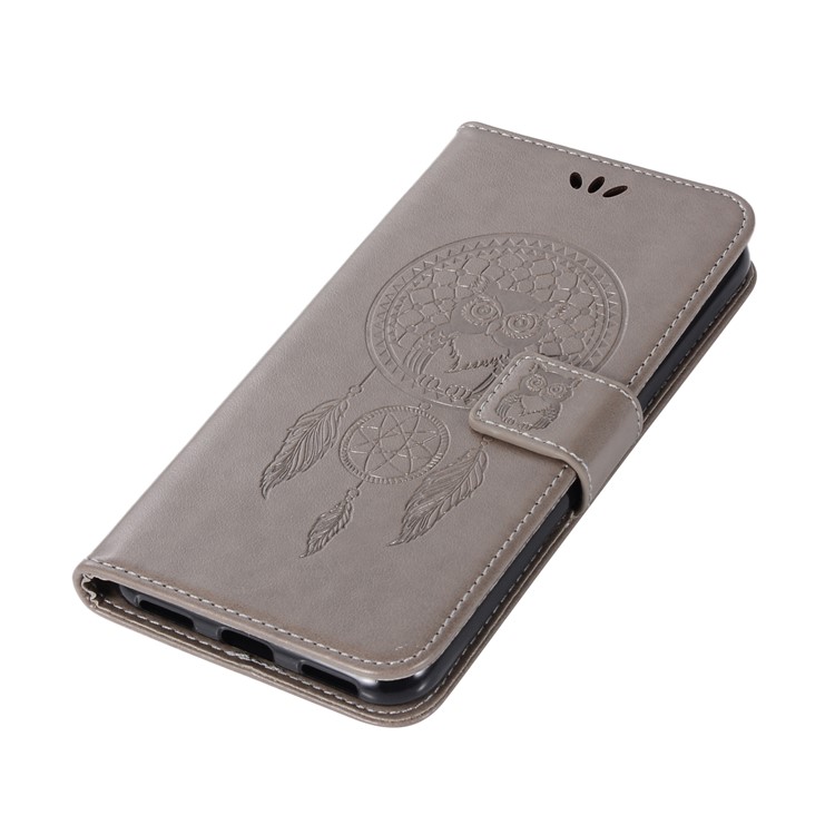 Imprint Owl Dream Catcher Pattern PU Leather Wallet Mobile Phone Protective Casing for Asus Zenfone 4 Selfie ZD553KL/ 4 Selfie ZB553KL/ 4 Selfie Lite ZB553KL - Grey-7