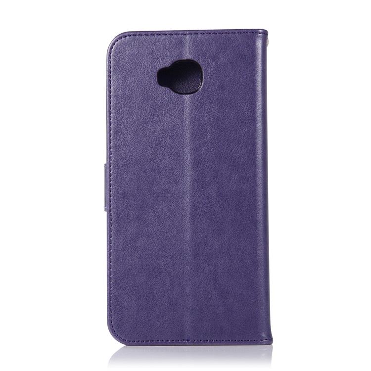 For Asus Zenfone 4 Selfie ZD553KL/ 4 Selfie ZB553KL/ 4 Selfie Lite ZB553KL Imprint Owl Dream Catcher Pattern PU Leather Magnetic Wallet Protective Flip Case - Purple-3