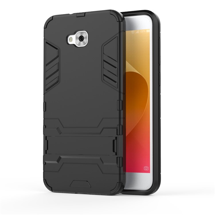Cool Plastic TPU Hybrid Mobile Cover with Kickstand for Asus Zenfone 4 Selfie ZD553KL/ 4 Selfie ZB553KL/ 4 Selfie Lite ZB553KL - Black-2