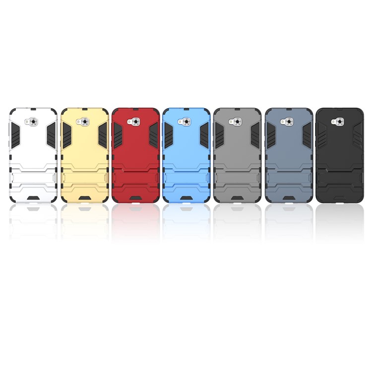 Cool Plastic TPU Hybrid Mobile Cover with Kickstand for Asus Zenfone 4 Selfie ZD553KL/ 4 Selfie ZB553KL/ 4 Selfie Lite ZB553KL - Black-3