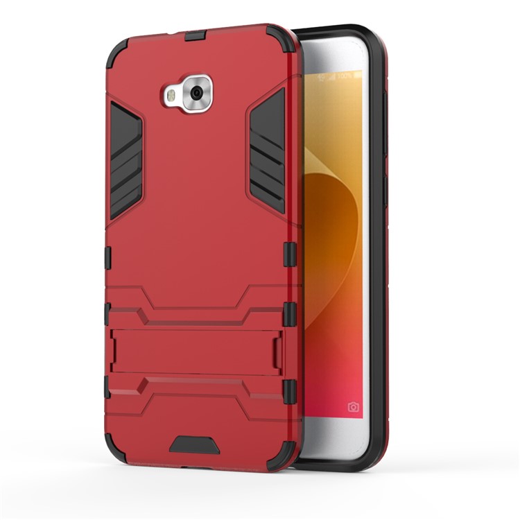 Cool Plastic TPU Hybrid Kickstand Phone Casing for Asus Zenfone 4 Selfie ZD553KL/ 4 Selfie ZB553KL/ 4 Selfie Lite ZB553KL - Red-2