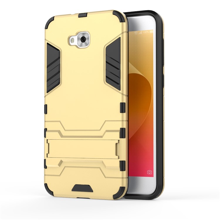 Cool Plastic TPU Kickstand Mobile Phone Cover for Asus Zenfone 4 Selfie ZD553KL/ 4 Selfie ZB553KL/ 4 Selfie Lite ZB553KL - Gold-2