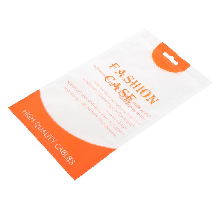 100Pcs/Lot Zip Lock Plastic Retail Packaging Bag for iPhone X/8/8 Plus Cases, Inner Size: 18.8 x 11cm-2