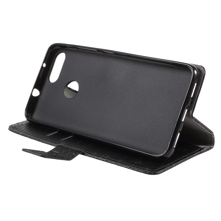 Cartoon Graffiti Pattern Leather Wallet Case for Asus ZenFone Max Plus (M1) ZB570TL - Black-4