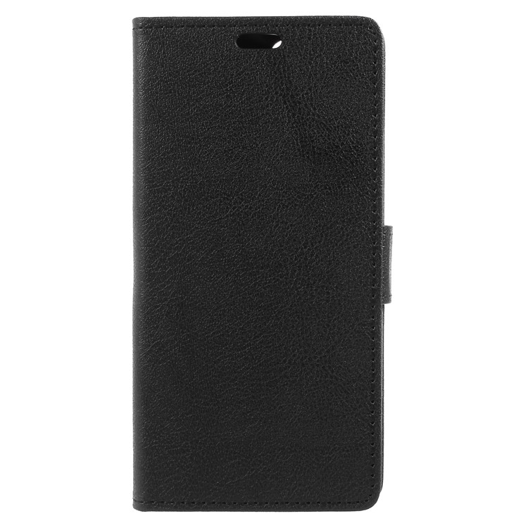 Leather Wallet Stand Mobile Phone Case for Asus ZenFone Max Plus (M1) ZB570TL - Black-1