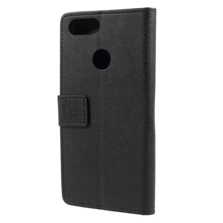 Leather Wallet Stand Mobile Phone Case for Asus ZenFone Max Plus (M1) ZB570TL - Black-2
