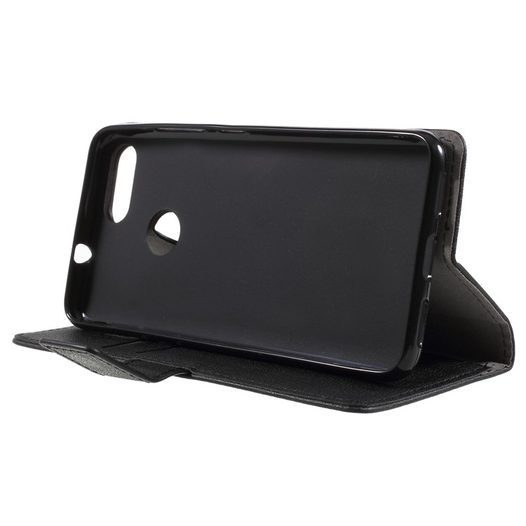Leather Wallet Stand Mobile Phone Case for Asus ZenFone Max Plus (M1) ZB570TL - Black-4