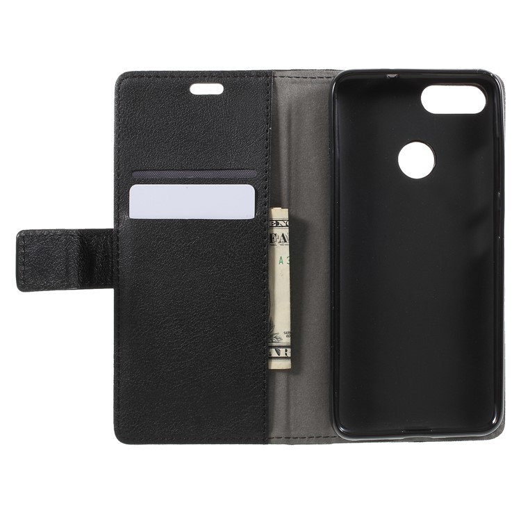 Leather Wallet Stand Mobile Phone Case for Asus ZenFone Max Plus (M1) ZB570TL - Black-6