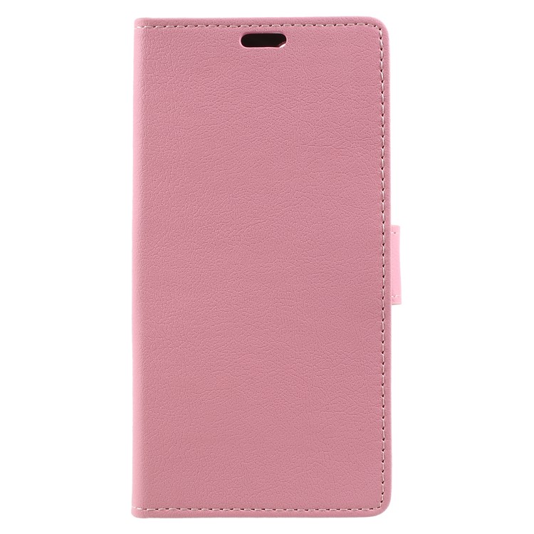 Leather Wallet Stand Phone Protective Mobile Cover for Asus ZenFone Max Plus (M1) ZB570TL - Pink-1