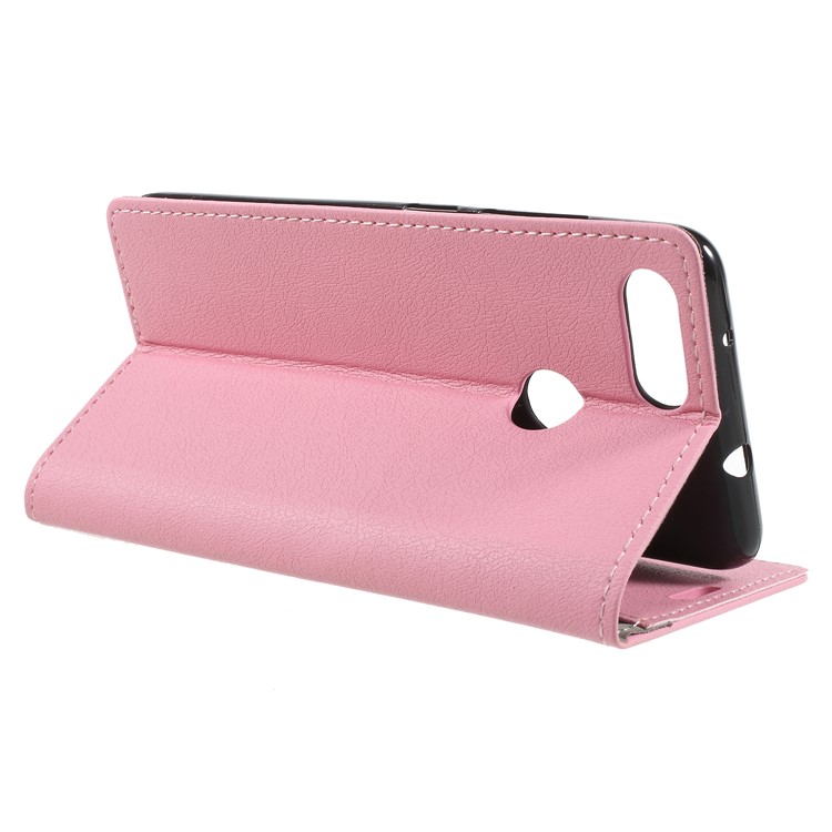Leather Wallet Stand Phone Protective Mobile Cover for Asus ZenFone Max Plus (M1) ZB570TL - Pink-5