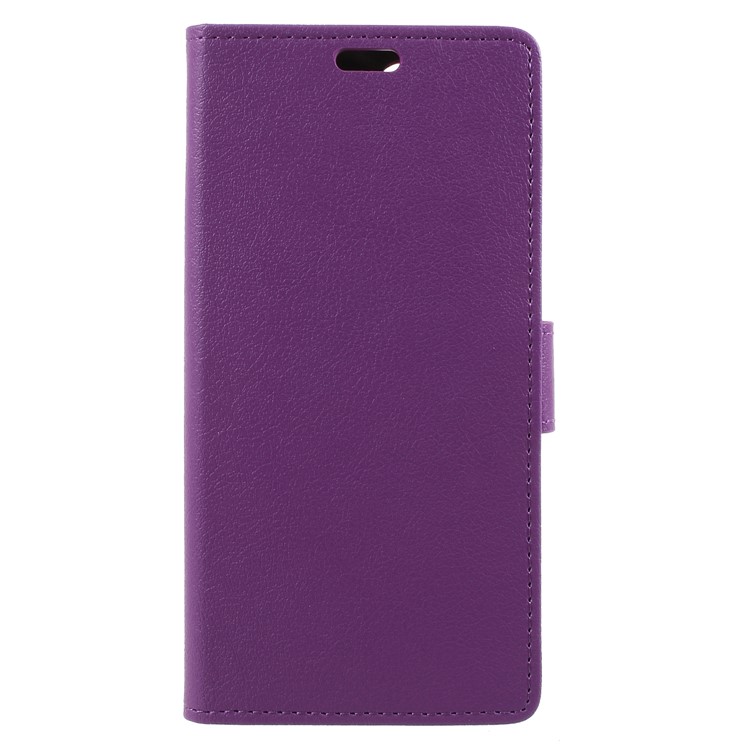 PU Leather Wallet Stand Cellphone Magnetic Casing for Asus ZenFone Max Plus (M1) ZB570TL - Purple-1