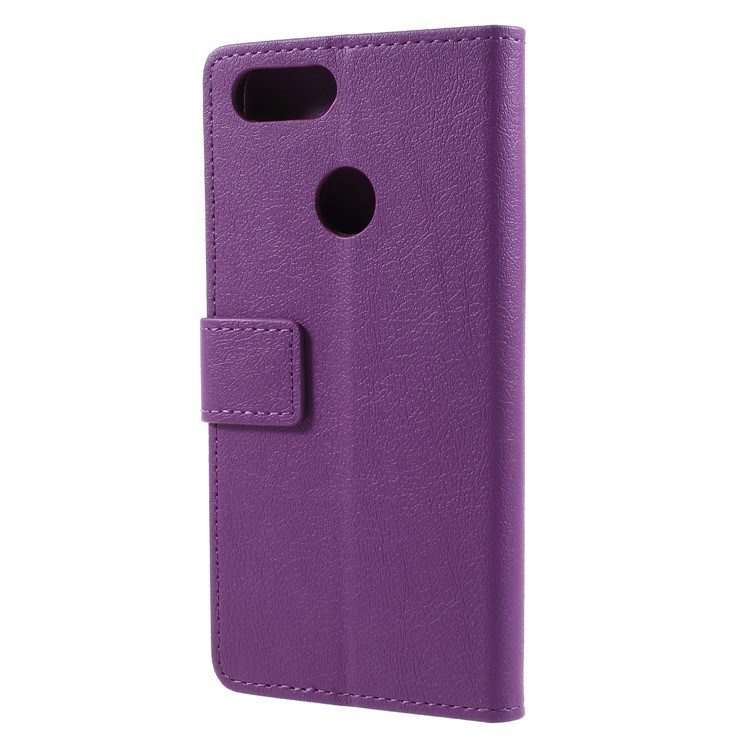 PU Leather Wallet Stand Cellphone Magnetic Casing for Asus ZenFone Max Plus (M1) ZB570TL - Purple-2