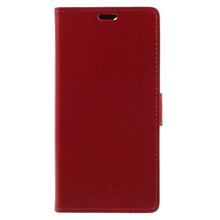 Crazy Horse Texture Leather Wallet Stand Case for Asus ZenFone Max Plus (M1) ZB570TL - Red-3