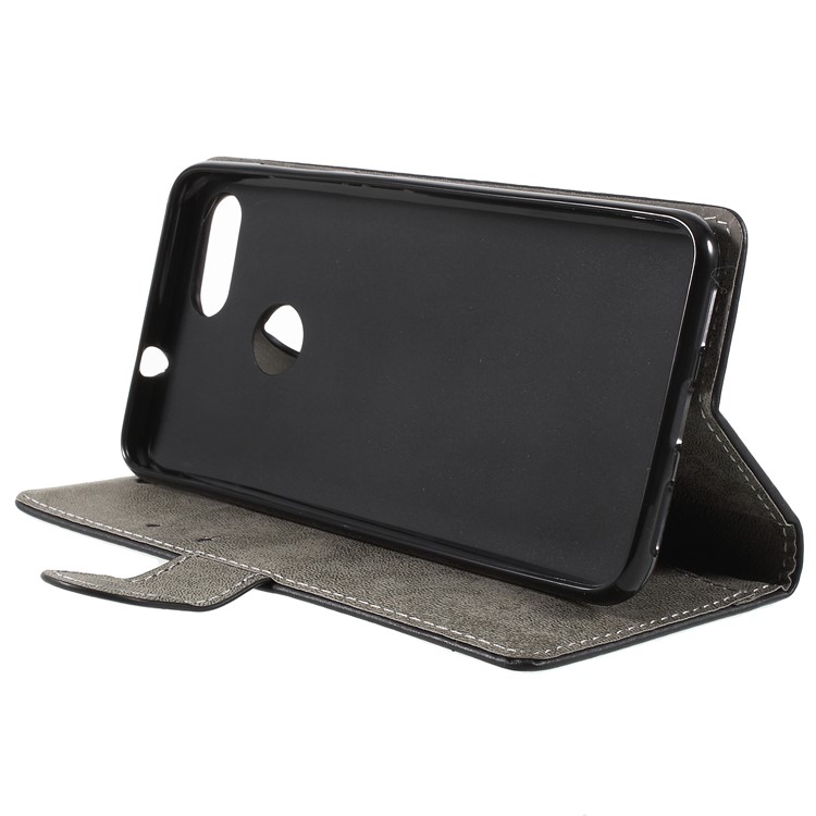 PU Leather Folio Flip Wallet Stand Cover Shell for Asus ZenFone Max Plus (M1) ZB570TL - Black-6