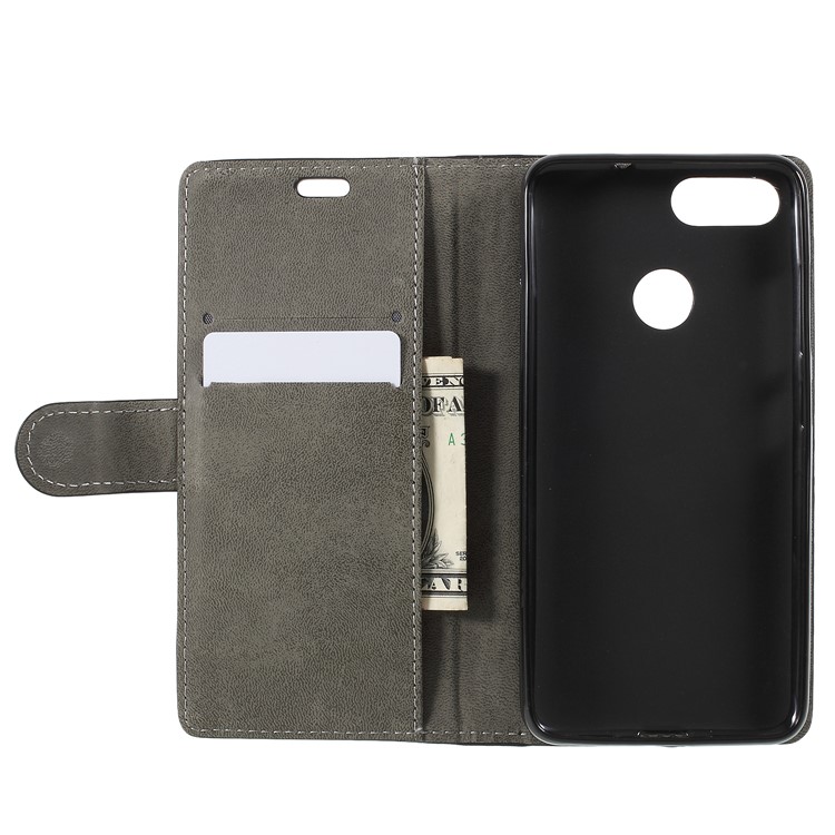 PU Leather Folio Flip Wallet Stand Cover Shell for Asus ZenFone Max Plus (M1) ZB570TL - Black-8