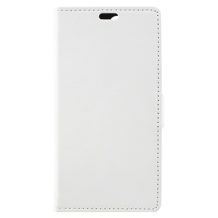 PU Leather Folio Flip Wallet Stand Cover for Asus ZenFone Max Plus (M1) ZB570TL - White-1