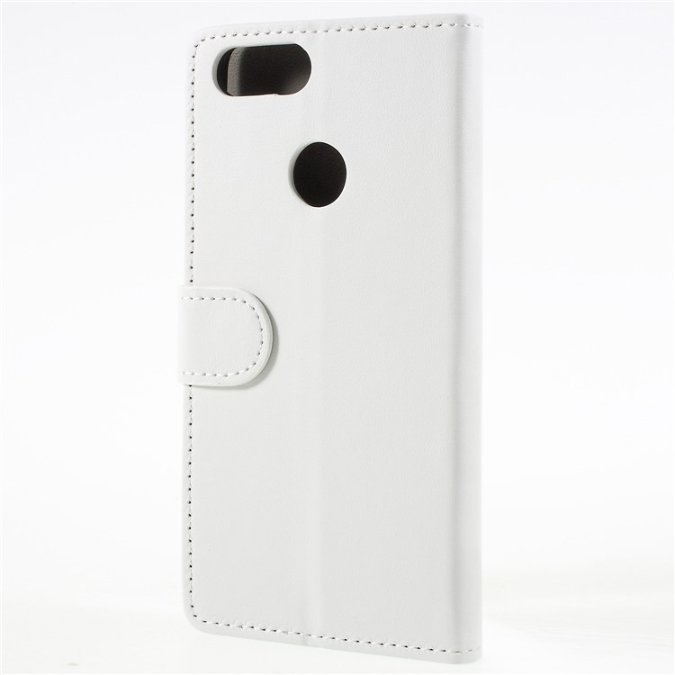 PU Leather Folio Flip Wallet Stand Cover for Asus ZenFone Max Plus (M1) ZB570TL - White-2