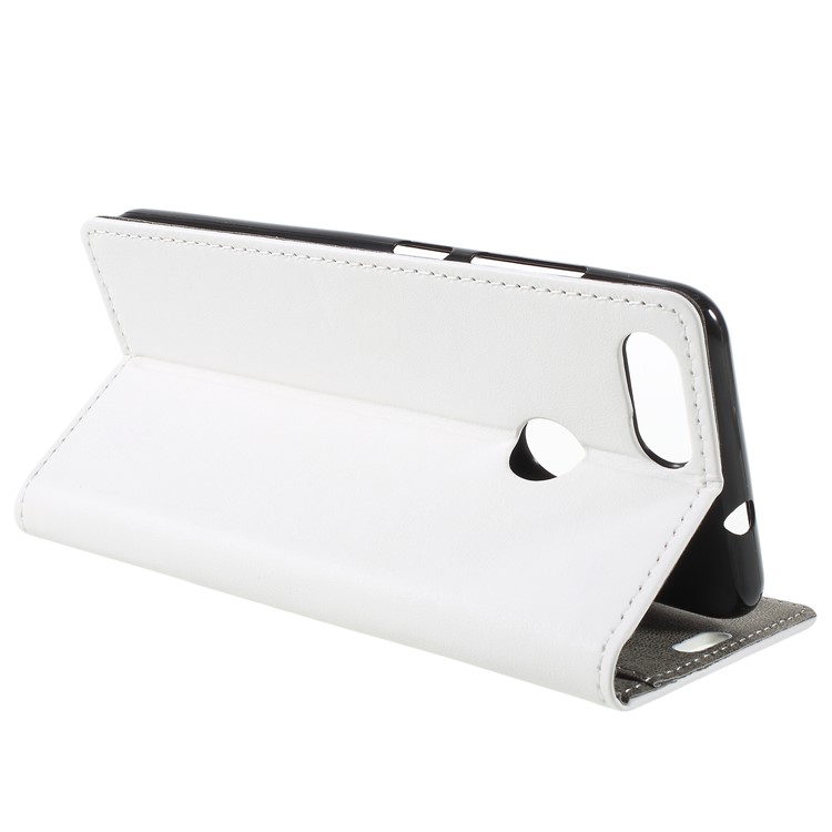 PU Leather Folio Flip Wallet Stand Cover for Asus ZenFone Max Plus (M1) ZB570TL - White-5
