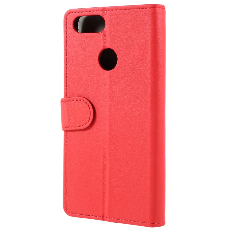 PU Leather Folio Flip Wallet Stand Shell for Asus ZenFone Max Plus (M1) ZB570TL - Red-2