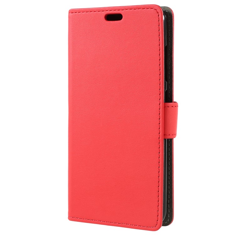 PU Leather Folio Flip Wallet Stand Shell for Asus ZenFone Max Plus (M1) ZB570TL - Red-3