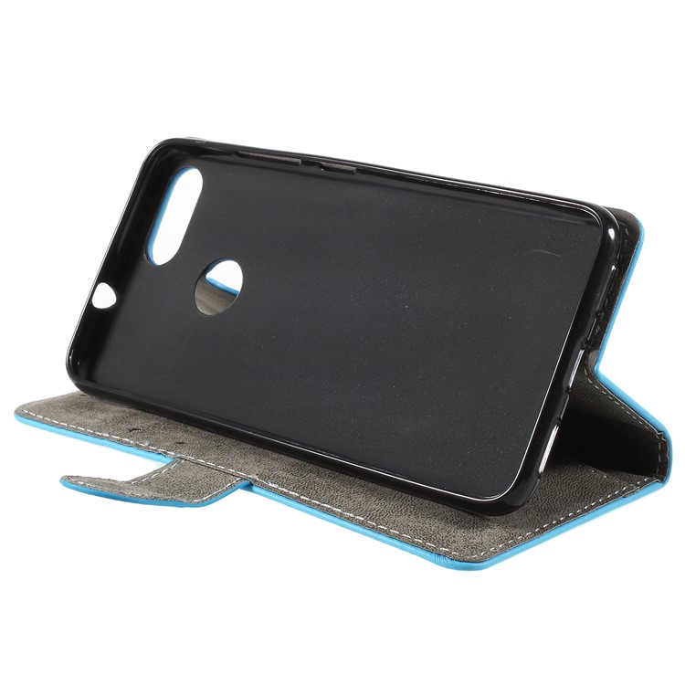 Custodia Portafoglio Flip In Pelle PU Folio Portafoglio Per Asus Zenfone Max Plus (m1) ZB570TL - Blu-4