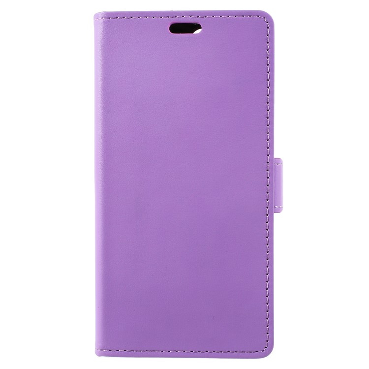 PU Leather Folio Flip Wallet Stand Case for Asus ZenFone Max Plus (M1) ZB570TL - Purple-1