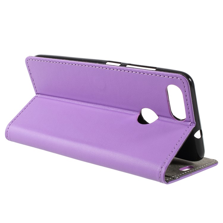 PU Leather Folio Flip Wallet Stand Case for Asus ZenFone Max Plus (M1) ZB570TL - Purple-5