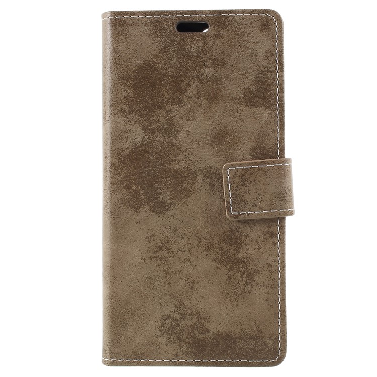 Vintage Style Leather Wallet Phone Casing with Stand for Asus ZenFone Max Plus (M1) ZB570TL - Khaki-3