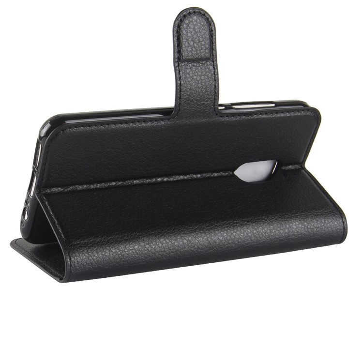 Litchi Skin PU Leather Magnetic Wallet Stand Phone Shell for Asus ZenFone V Live V500KL - Black-5