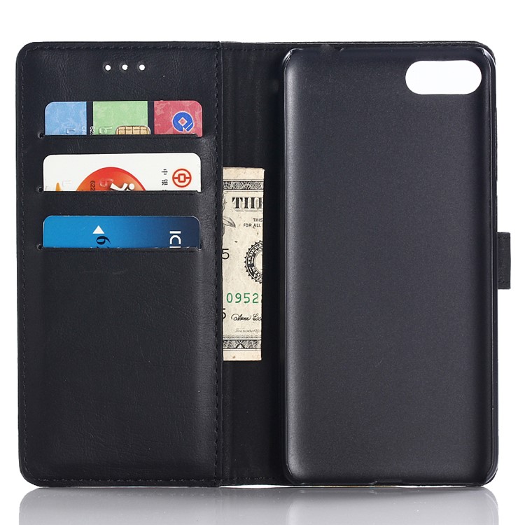 Retro Style Leather Wallet Case for Asus Zenfone 4 Max ZC520KL - Black-4