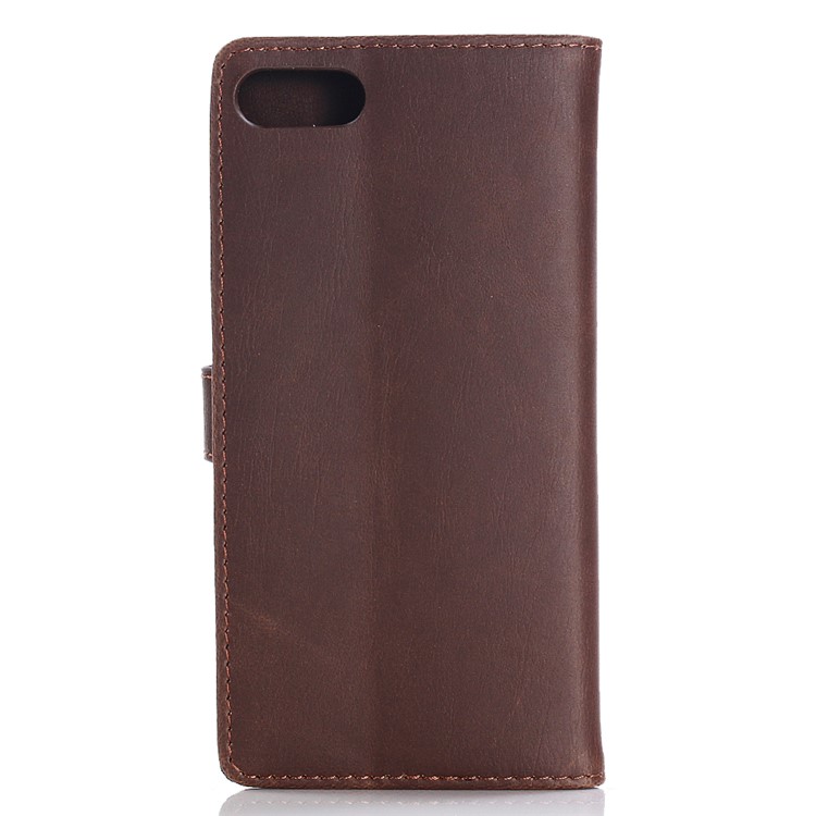 Retro Style Leather Wallet Case with Stand for Asus Zenfone 4 Max ZC520KL - Coffee-2
