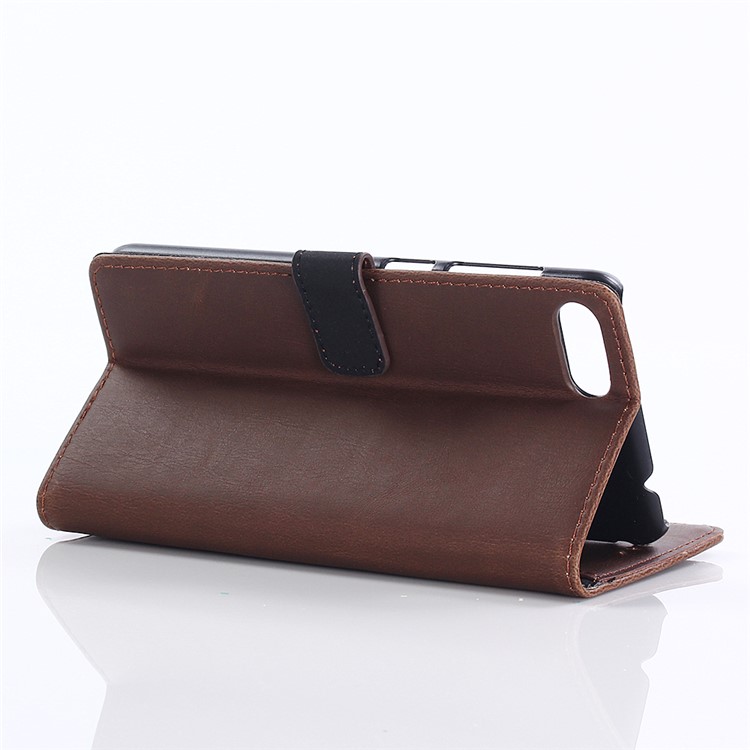 Retro Style Leather Wallet Case with Stand for Asus Zenfone 4 Max ZC520KL - Coffee-6