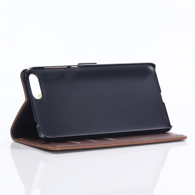 Retro Style Leather Wallet Case with Stand for Asus Zenfone 4 Max ZC520KL - Coffee-7