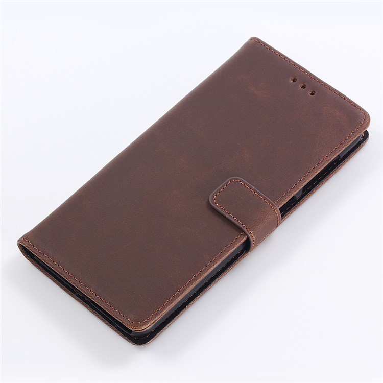 Retro Style Leather Wallet Case with Stand for Asus Zenfone 4 Max ZC520KL - Coffee-8