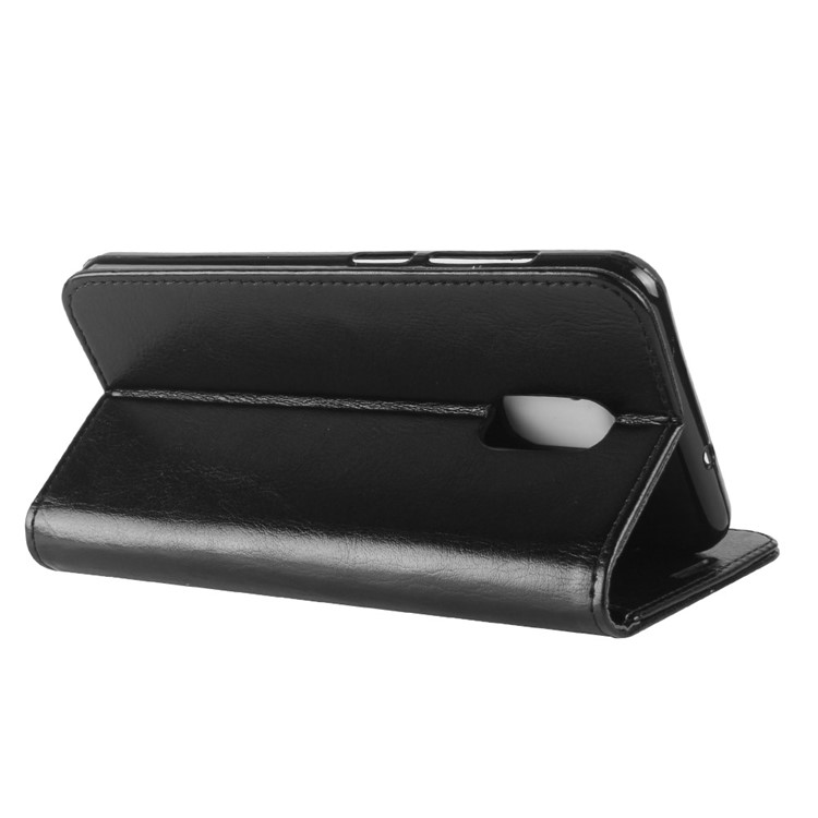 Crazy Horse Magnetic Stand Wallet Leather Mobile Phone Case for ASUS ZenFone V Live V500KL - Black-6