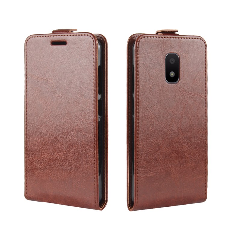 Crazy Horse Vertical Flip Leather Mobile Phone Casing with Card/Photo Slot for ASUS ZenFone V Live V500KL - Brown-2