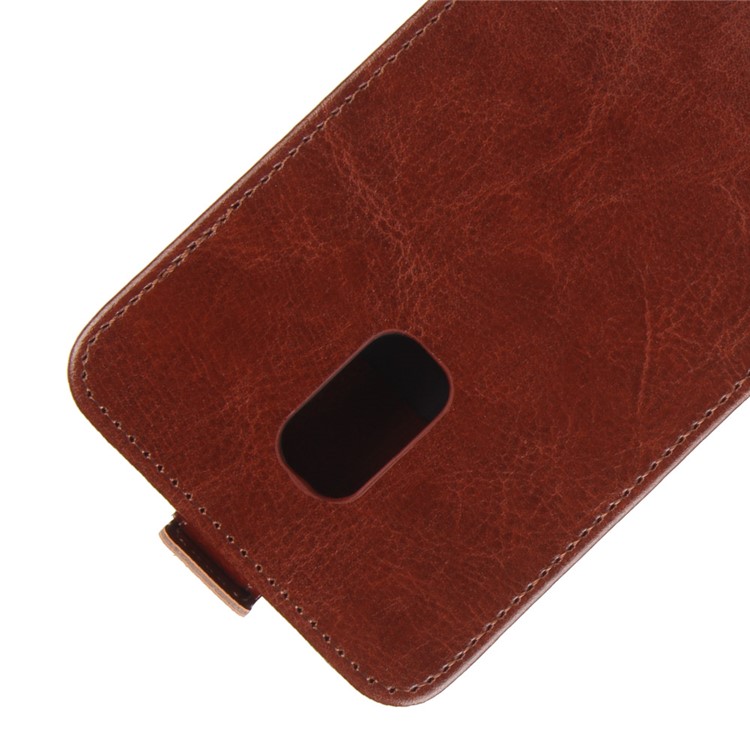 Crazy Horse Vertical Flip Leather Mobile Phone Casing with Card/Photo Slot for ASUS ZenFone V Live V500KL - Brown-6