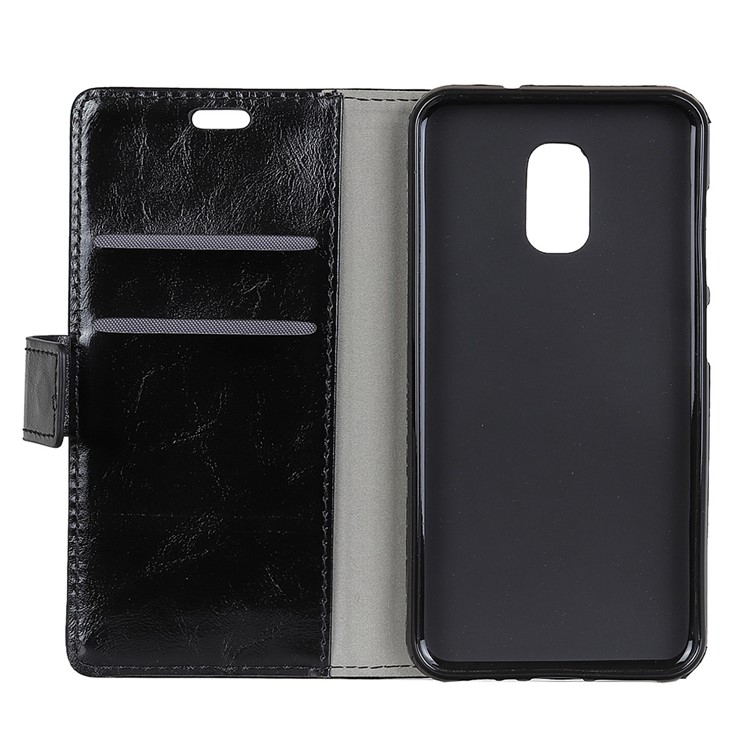 Crazy Horse Texture Wallet Stand Leather Case for ASUS ZenFone V Live V500KL - Black-4