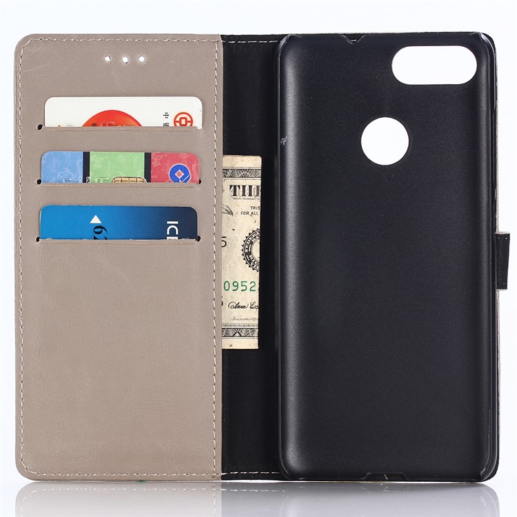 Retro Style Crazy Horse Texture Wallet Leather Flip Case for Asus ZenFone Max Plus (M1) ZB570TL - Beige-3