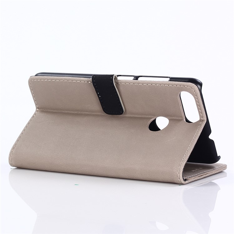 Retro Style Crazy Horse Texture Wallet Leather Flip Case for Asus ZenFone Max Plus (M1) ZB570TL - Beige-4