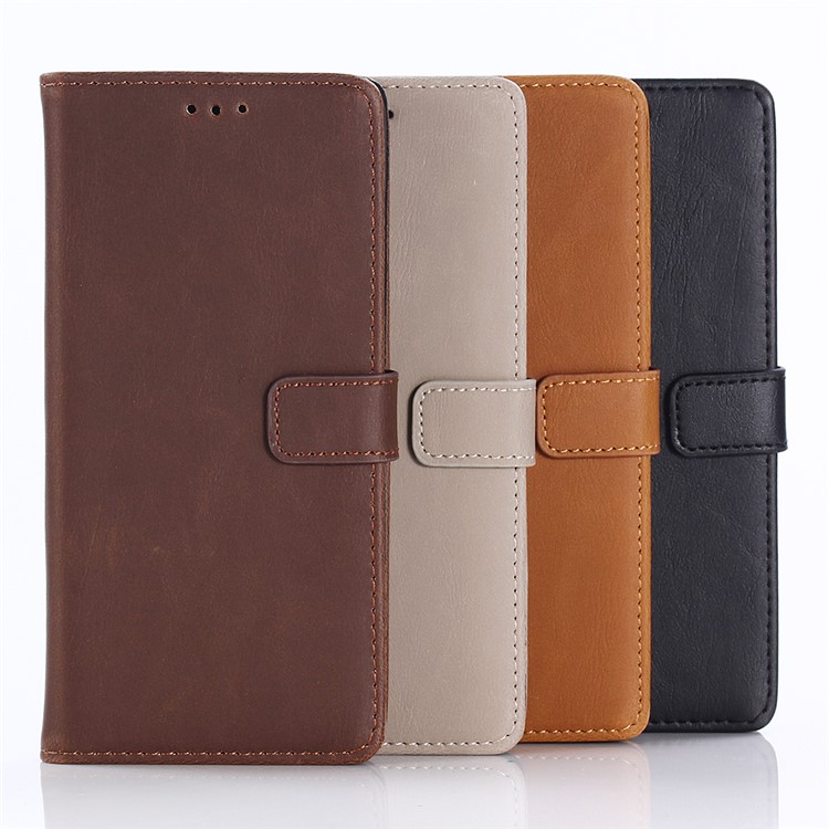 Retro Style Crazy Horse Texture Wallet Leather Flip Case for Asus ZenFone Max Plus (M1) ZB570TL - Beige-6