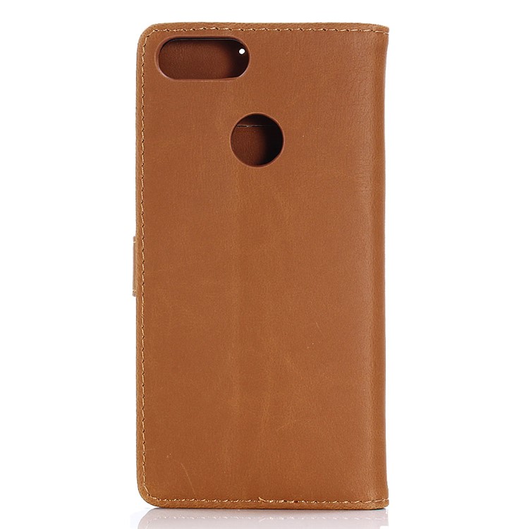 For Asus ZenFone Max Plus (M1) ZB570TL Retro Style Crazy Horse Texture Wallet Leather Phone Case - Brown-2