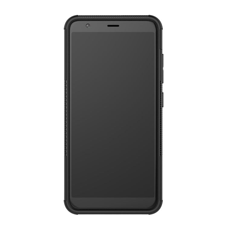 Tyre Pattern PC + TPU Hybrid Case with Kickstand for Asus ZenFone Max Plus (M1) ZB570TL - Black-7